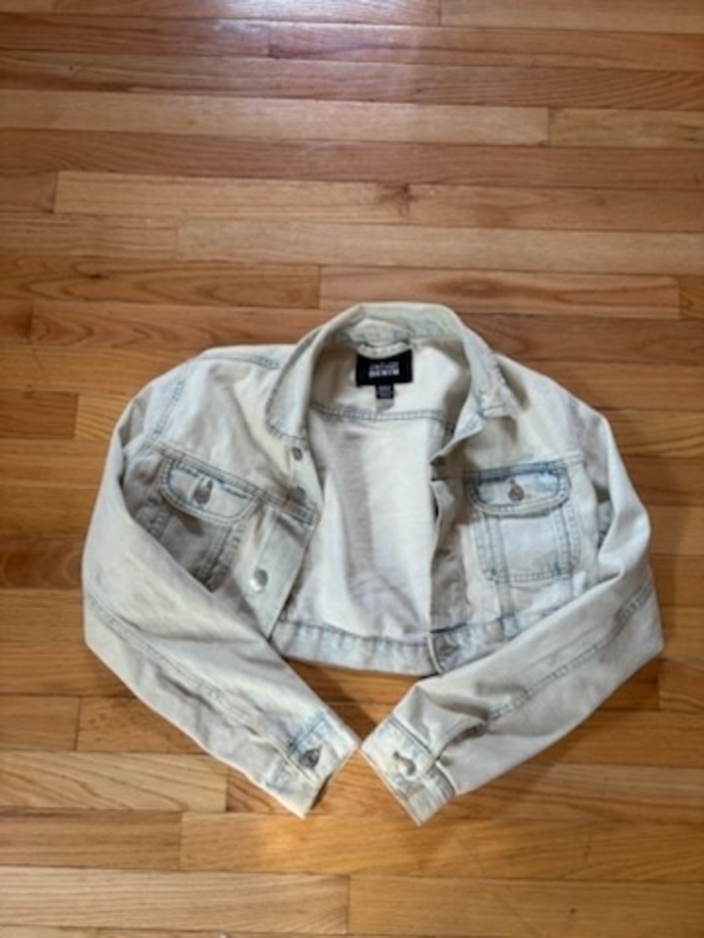 refuge Light Wash Denim Jacket in Pale Blue